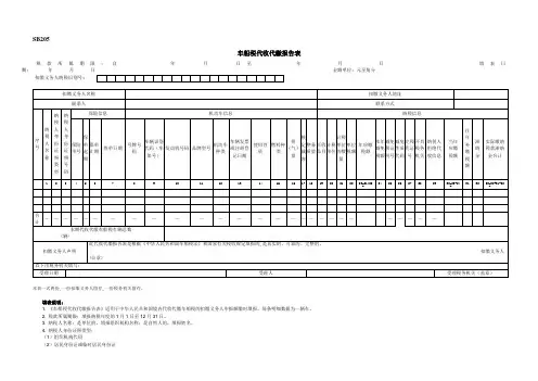 SB205车船税代收代缴报告表