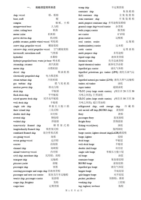 船舶常用英语(一)讲解