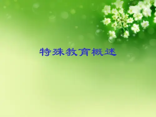 特殊教育概述优秀课件