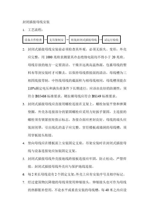 封闭插接母线安装
