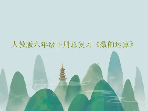 人教版六年级下册总复习《数的运算》PPT文档21页