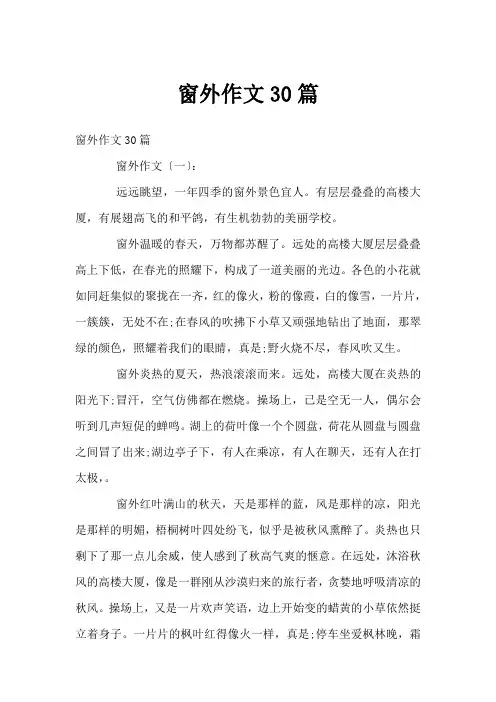 窗外作文30篇