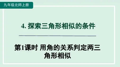4.4.1用角的关系判定两三角形相似  课件 北师大版数学九年级上册