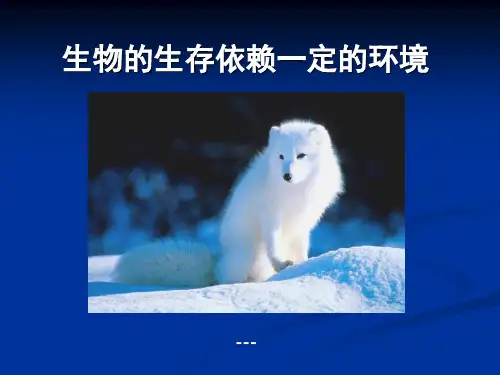 生物的生存依赖一定环境-PPT课件 