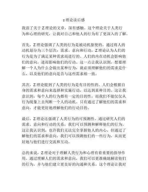 z理论读后感