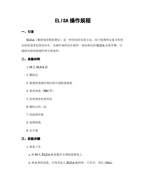 ELISA操作规程