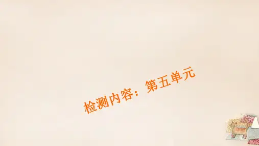 【四清导航】学年八年级语文下册 第五单元 单元清五 新人教版PPT课件