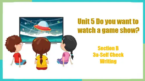 Unit 5 Section B 3a-Self check 课件-人教版八年级英语上册