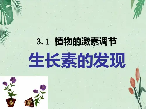 高中生物必修三第3章第1节   植物生长素的发现  课件(共27张PPT)(完美版课件)