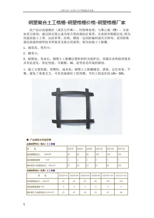 钢塑复合土工栅钢塑格栅价格钢塑格栅厂家