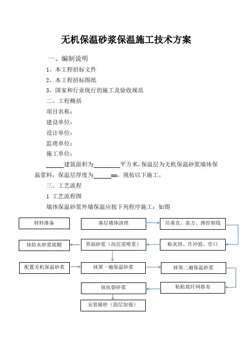无机保温砂浆技术方案