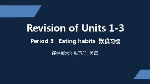 译林版 小学六年级下册 Unit1-3 复习课 第三课时 ppt课件
