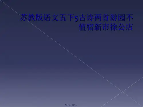 苏教版语文五下5古诗两首游园不值宿新市徐公店