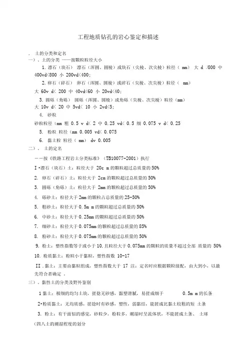 岩芯鉴定和描述