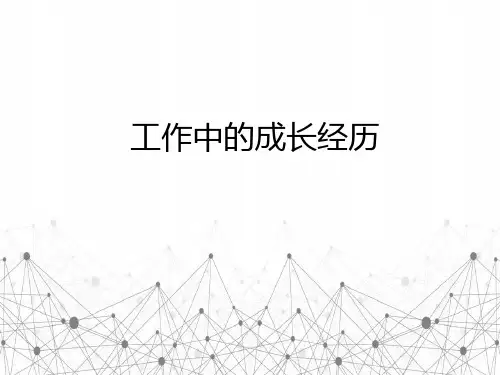 工作中的成长经历