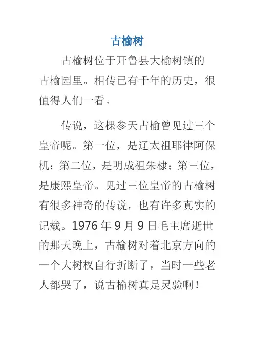 古榆树