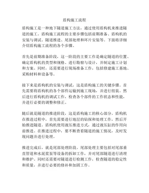 盾构施工流程