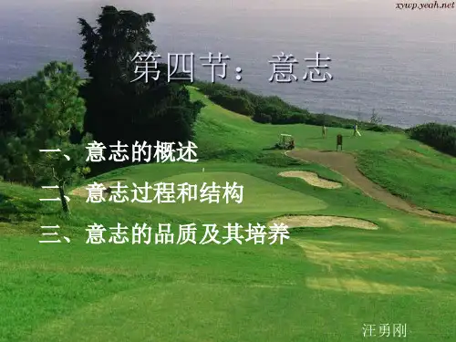 普通心理学 意志一节
