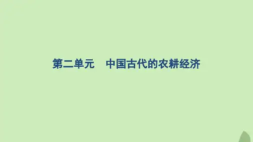 高考历史总复习第二单元中国古代的农耕经济第4讲农耕时代的商业与城市和近代前夜的发展与迟滞课件岳麓版