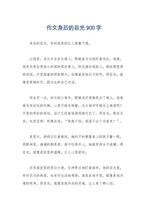 作文身后的目光900字
