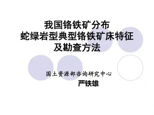 我国铬铁矿、典型矿床特征与勘查2014