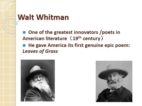 沃特尔惠特曼waltwhitman草叶集