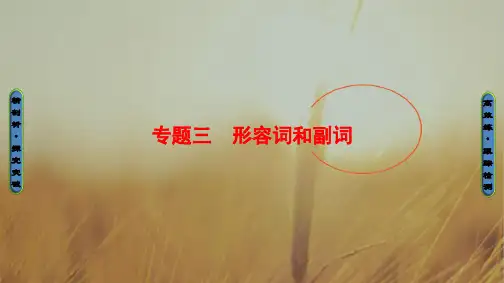 2018高三英语浙江专版一轮复习课件第2部分 专题3 形容词和副词 精品