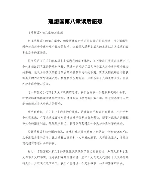 理想国第八章读后感想