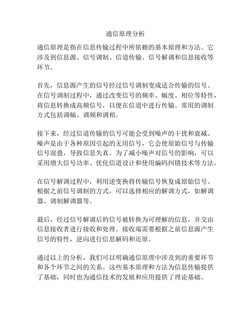 通信原理分析