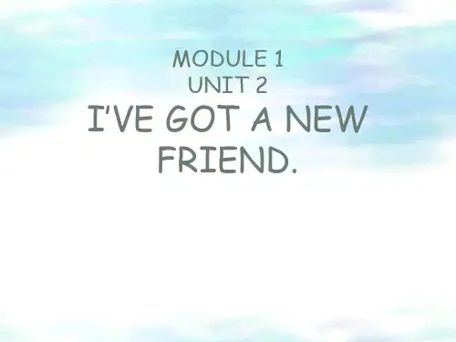 四年级英语上册 Module 1 Unit 2 I’ve got a new friend课件1 外研版(一起)
