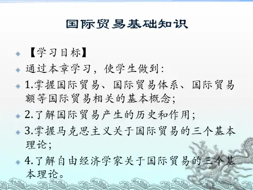 国际贸易基础知识PPT课件讲义