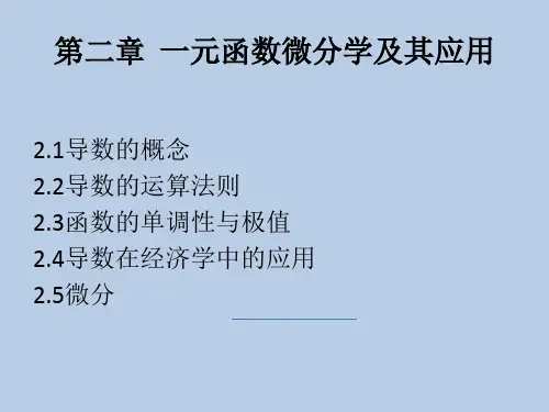 第二章  一元函数微分学及其应用