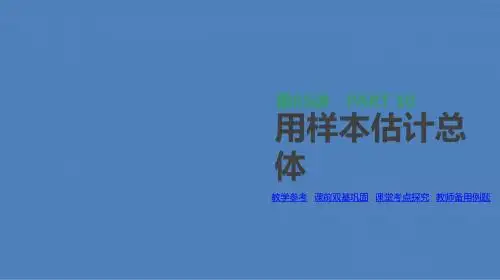 2019届一轮复习人教A版   第65讲 用样本估计总体   课件