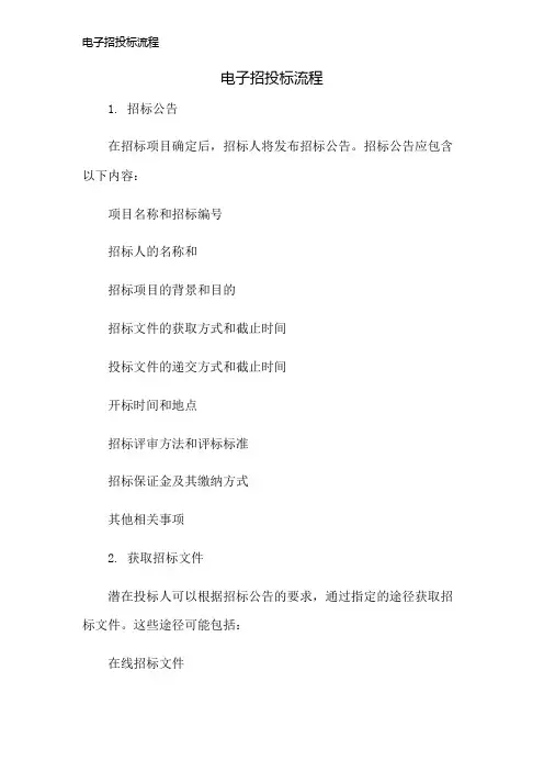 电子招投标流程