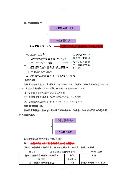 2018年中级财务管理-第十章财务分析与评价-第四节