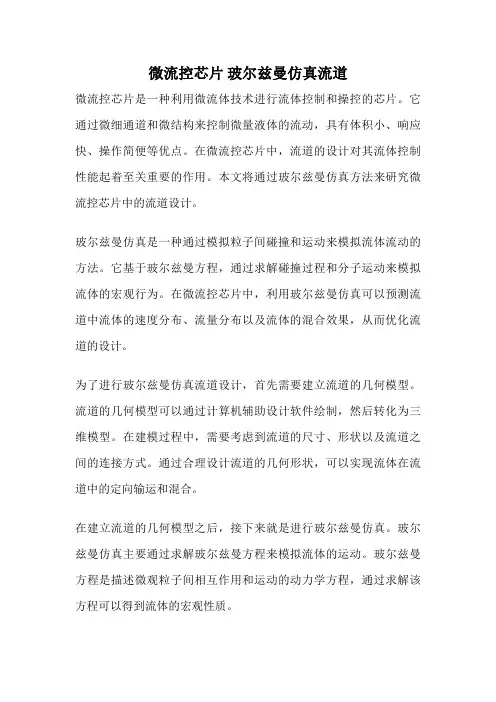 微流控芯片 玻尔兹曼仿真流道