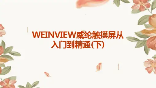 2024版WEINVIEW威纶触摸屏从入门到精通(下)