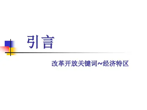 改革开放之经济特区