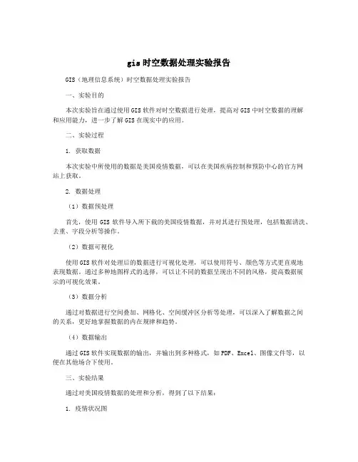 gis时空数据处理实验报告