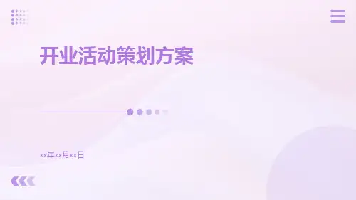 开业活动策划方案PPT