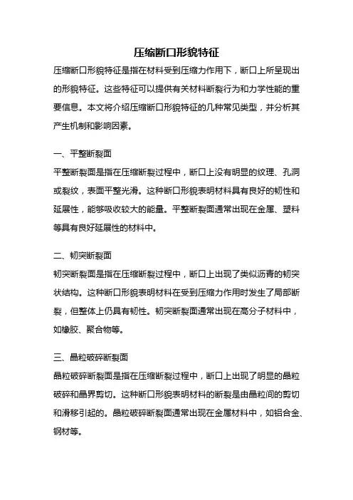 压缩断口形貌特征