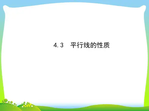 2021年湘教版七年级数学下册第四章《平行线的性质》优秀课件.ppt