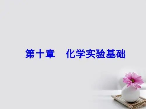2018版高考化学一轮总复习第十章化学实验基础第33讲化学实验设计与评价课件