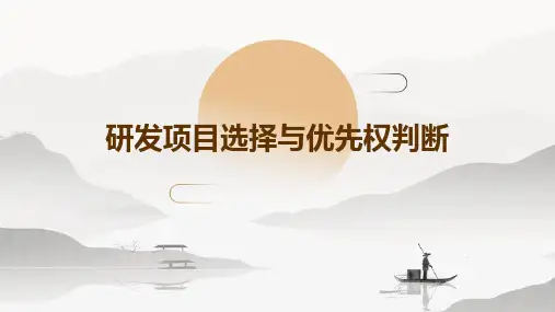 研发项目选择与优先权判断