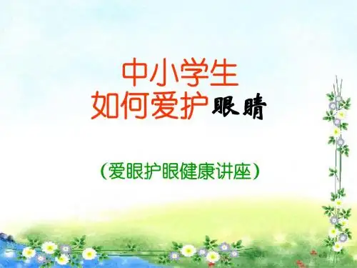 中小学生爱眼护眼健康讲座《如何爱护眼睛》论眼睛的重要性课件