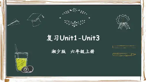 湘少版(三起)英语六年级上册Unit1-Unit3期中复习课件