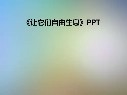 《让它们自由生息》PPT