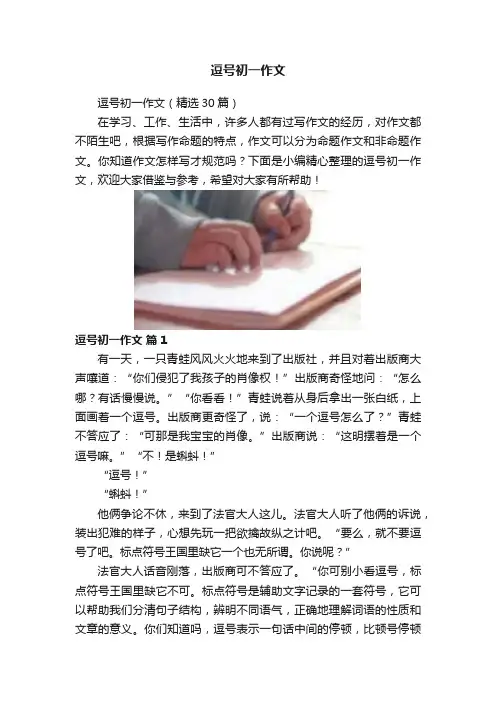 逗号初一作文