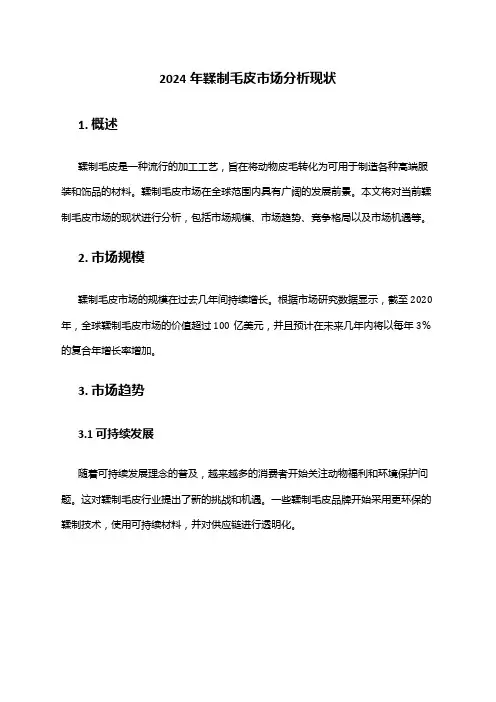 2024年鞣制毛皮市场分析现状