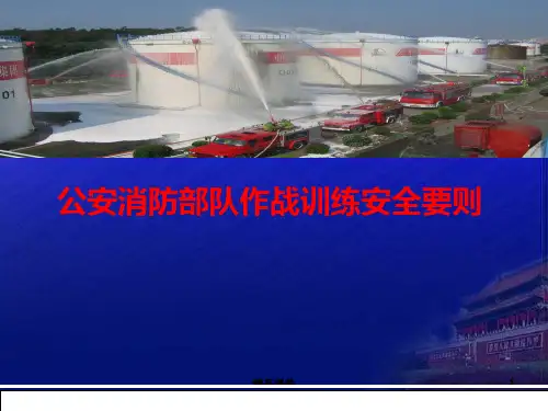 公安消防部队作战训练安全要则PPT课件